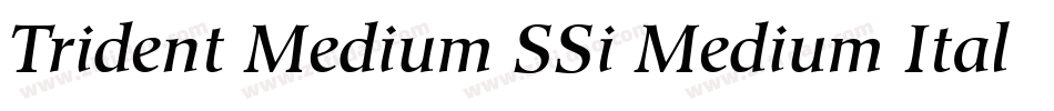Trident Medium SSi Medium Italic字体转换